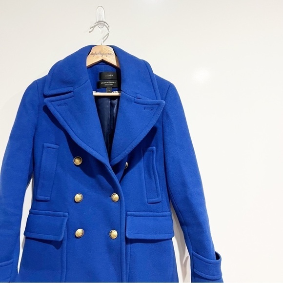 J. Crew Stadium Wool Majesty Double Breasted Pea Coat - Picture 3 of 8